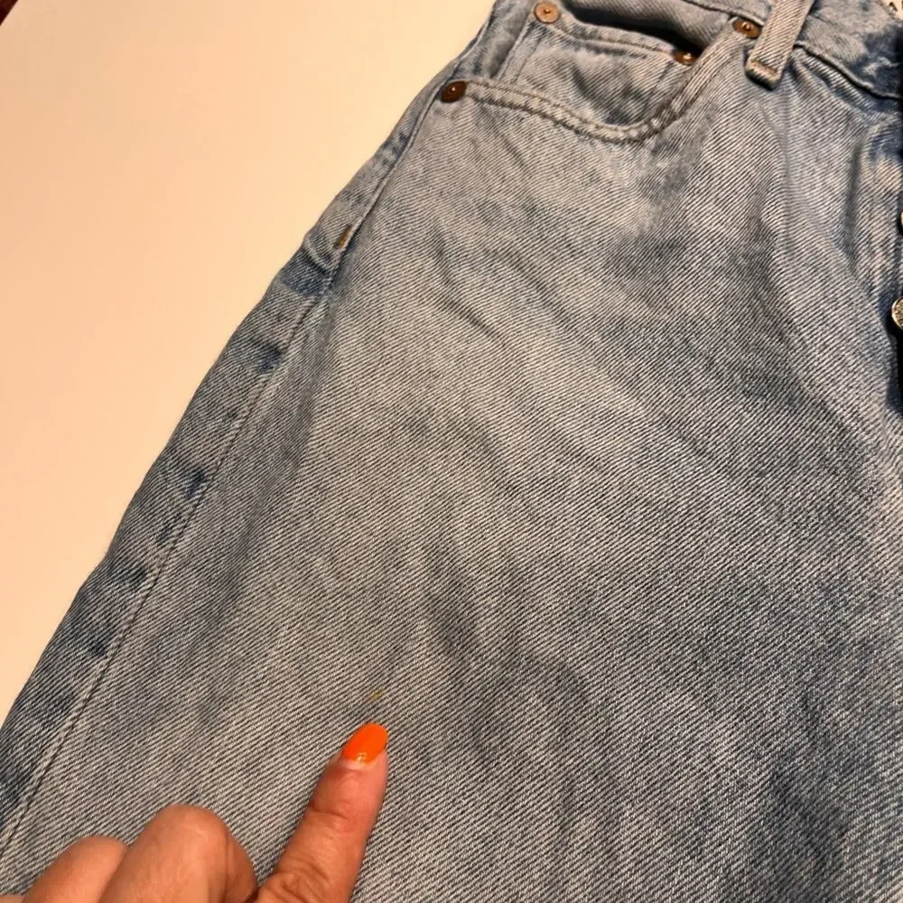 Agolde Riley High Rise Button Fly Jeans Size 23 - Picture 10 of 13